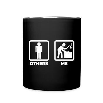 Moi en tant que boucher - Mug uni - noir - Devant