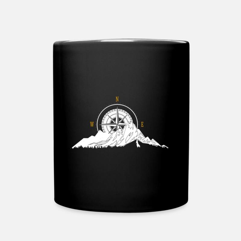 Mountain and Compass - Full Colour Mug - black