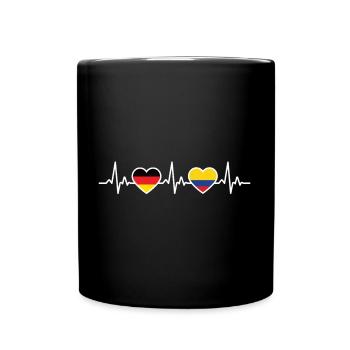 Colombia Germany Heartbeat Colombians - Full Colour Mug - black - Front