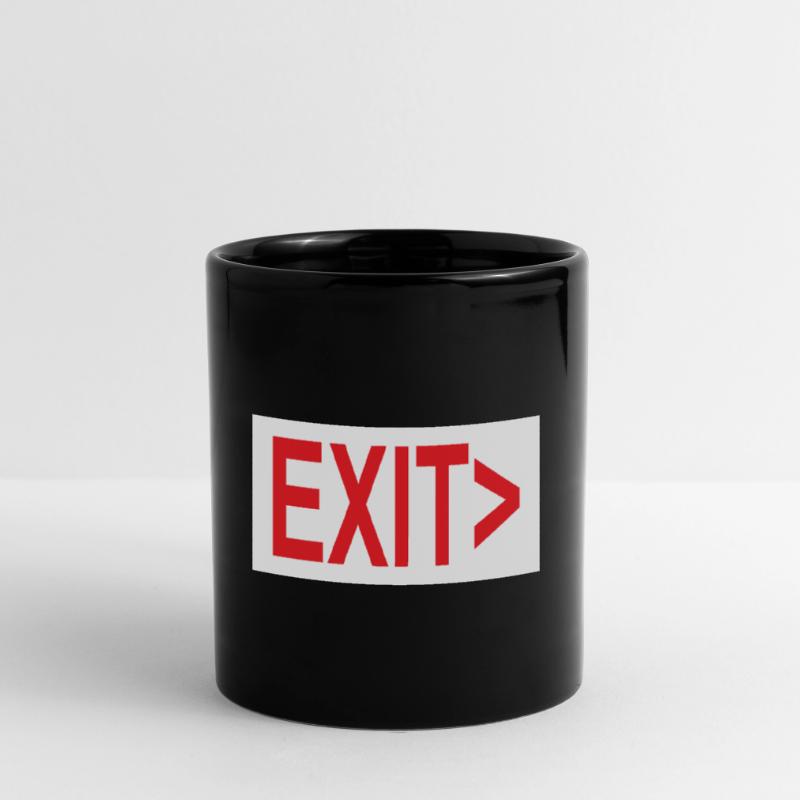Exit / Exit / Emergency Exit Full Colour Mug