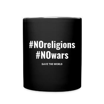 Pas de religions, pas de guerres - Mug uni - noir - Devant