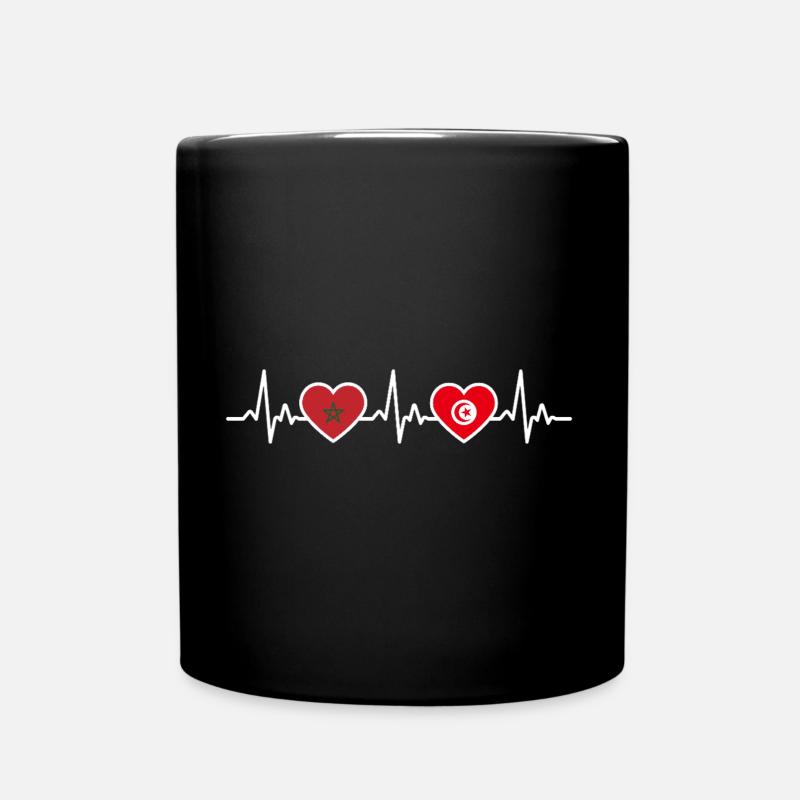 Tunisie Battement de cœur Maroc - Mug uni - noir