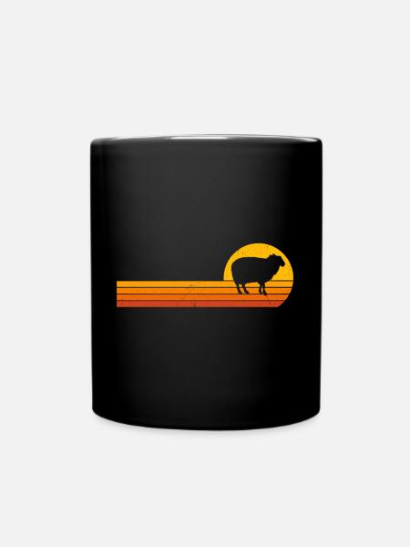 Schafe Sonnenaufgang T-Shirt Lustiges Schaf - Tasse einfarbig - Schwarz
