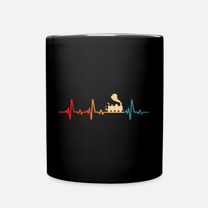 modelleisenbahn retro eisenbahn lokomotive - Tasse einfarbig - Schwarz