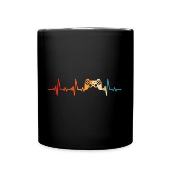Gamer Gamer Heartbeat Console - Mug uni - noir - Devant