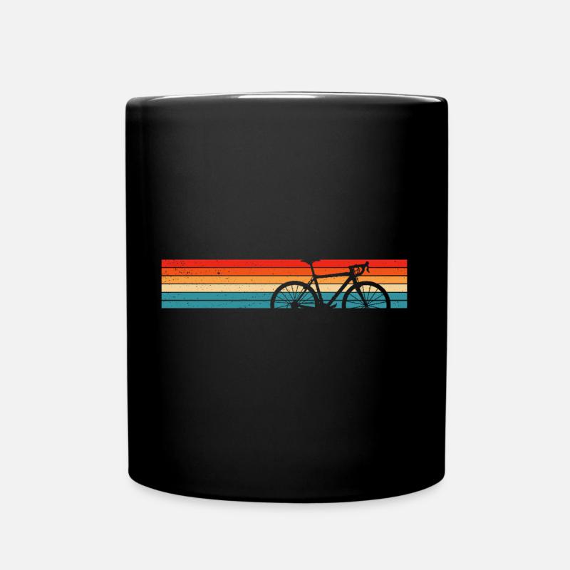 Bicycle Retro Cyclist Cycling - Full Colour Mug - black