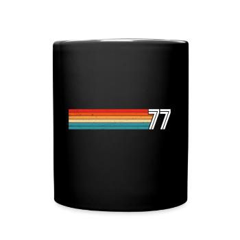 Retro 1977 t-shirt 77 vintage 1977 - Full Colour Mug - black - Front