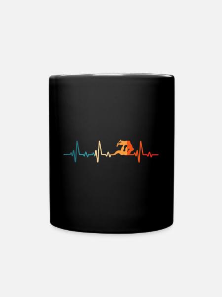 Jiu-Jitsu Herzschlag Jiu jitsu - Tasse einfarbig - Schwarz