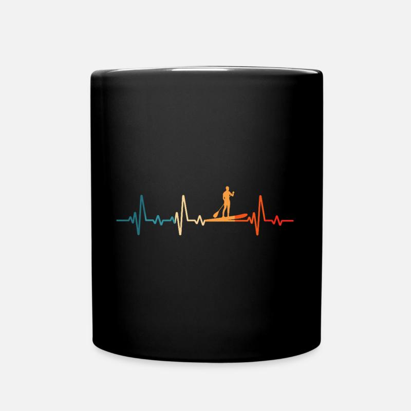 Stand Up Herzschlag Paddle Top Stehpaddel - Tasse einfarbig - Schwarz