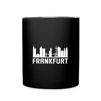 Frankfurt Skyline - Tasse einfarbig - Schwarz - Vorne
