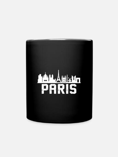 Paris Skyline - Tasse einfarbig - Schwarz
