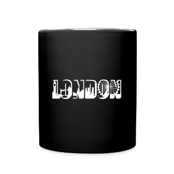 London - Tasse einfarbig - Schwarz - Vorne
