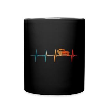 Geländewagen 4wd 4x4 Heartbeat AWD Offroad - Tasse einfarbig - Schwarz - Vorne