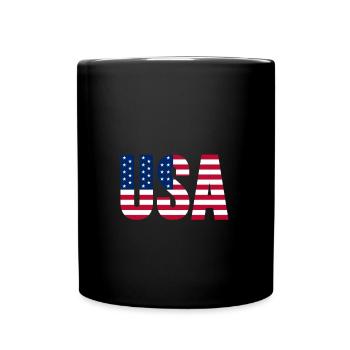 États-Unis Amérique Américain - Mug uni - noir - Devant