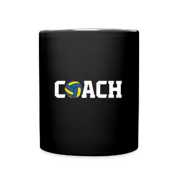 Coach volleyball T-shirt Volleyball Trainer - Tasse einfarbig - Schwarz - Vorne