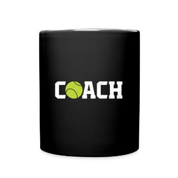 Tennistrainer Tennis Coach Tennisball Tennis - Tasse einfarbig - Schwarz - Vorne