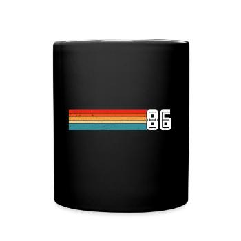 Retro 1986 t-shirt 86 vintage 1986 - Full Colour Mug - black - Front