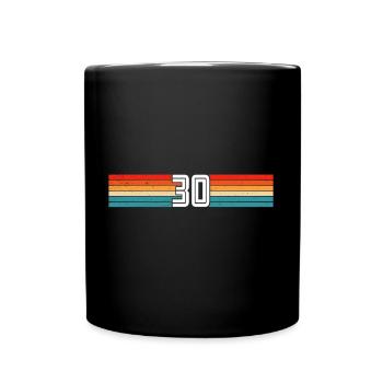 30 ans rétro 30e anniversaire - Mug uni - noir - Devant