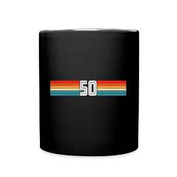 50 years retro 50th birthday - Full Colour Mug - black - Front