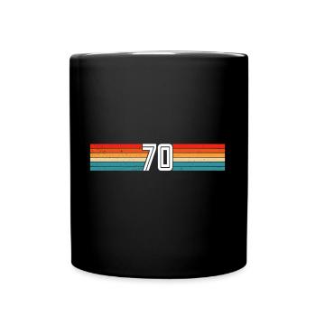 70 years retro 70th birthday - Full Colour Mug - black - Front