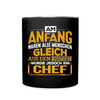 CHEF - Der Beste - Tasse einfarbig - Schwarz - Vorne