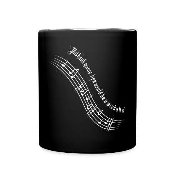 Live with Music - Tasse einfarbig - Schwarz - Vorne