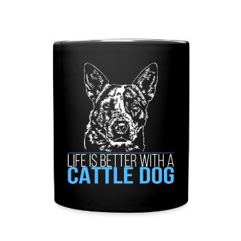 LA VIE DES CHIENS DE BÉTAIL EST MEILLEURE chez les Chiens Wilsigns - Mug uni - noir - Devant