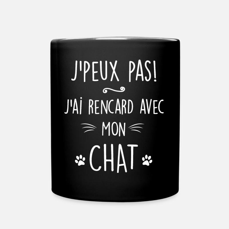 Chats - j'peux pas! - Mug uni - noir