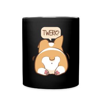 Hund Haustier Tanzen Twerk Party Geschenk Tier - Tasse einfarbig - Schwarz - Vorne