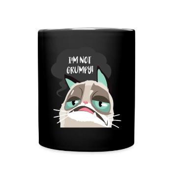 Gift Kids Cat Comic Speech Bubble Kitten - Full Colour Mug - black - Front