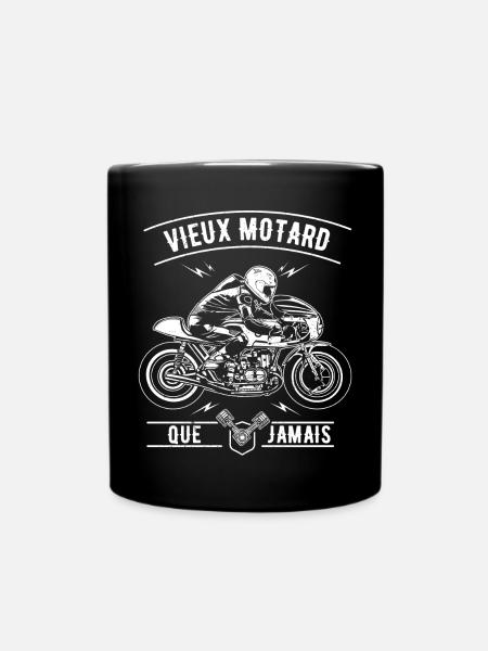 Vieux Motard que jamais - Mug uni - noir