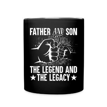 Father and son the legend and legacy - Full Colour Mug - black - Front