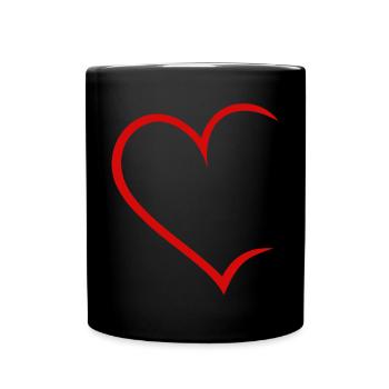 Heart open - Full Colour Mug - black - Front