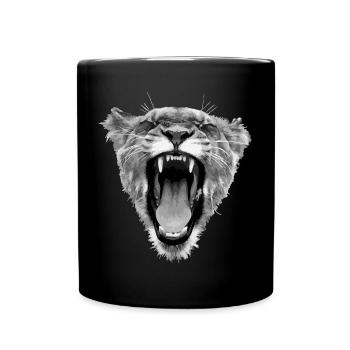 Loewin shows his teeth - Full Colour Mug - black - Front