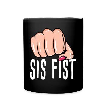 Fist - Sister Fist - Box - Boxing - Full Colour Mug - black - Front