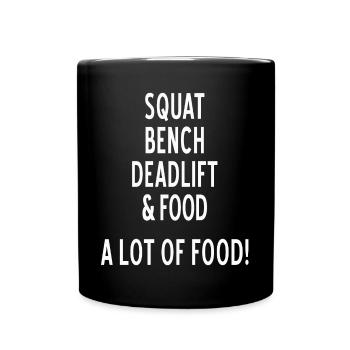 Fitness - Tasse einfarbig - Schwarz - Vorne