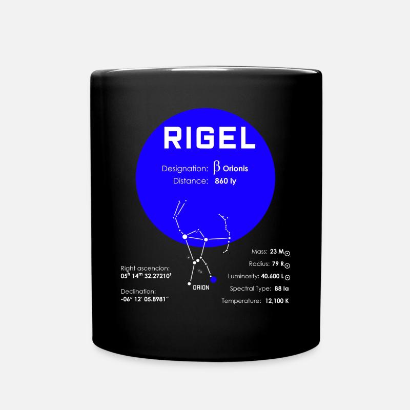 Rigel - Tasse einfarbig - Schwarz