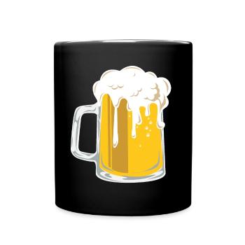 Beer mug beer - Full Colour Mug - black - Front