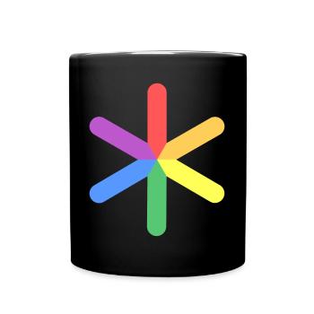 Shining gender star - Full Colour Mug - black - Front