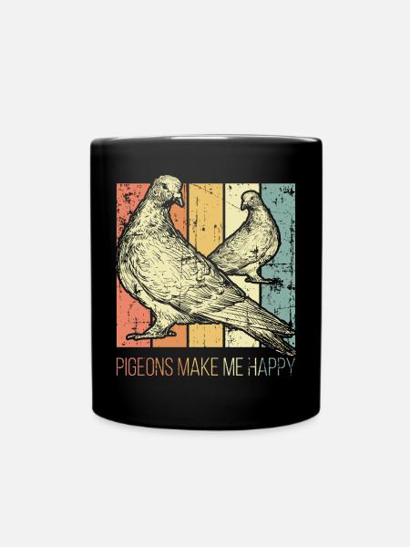 Pigeons voyageurs Pigeons - Mug uni - noir