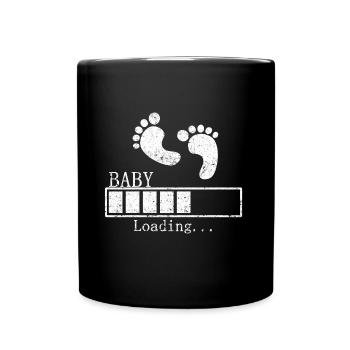 Schwangerschaft - Tasse einfarbig - Schwarz - Vorne