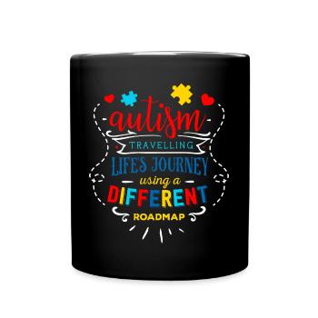 Autisme Cadeau Asperger Parents Awareness TDAH - Mug uni - noir - Devant