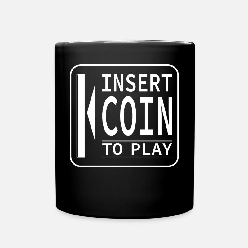 Insert Coin design rétro - Mug uni - noir
