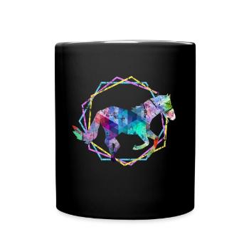 Cheval - Mug uni - noir - Devant