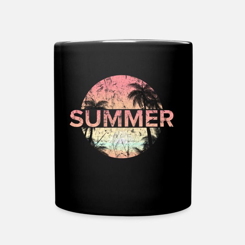 Sommer Strand Meer Geschenkidee - Tasse einfarbig - Schwarz