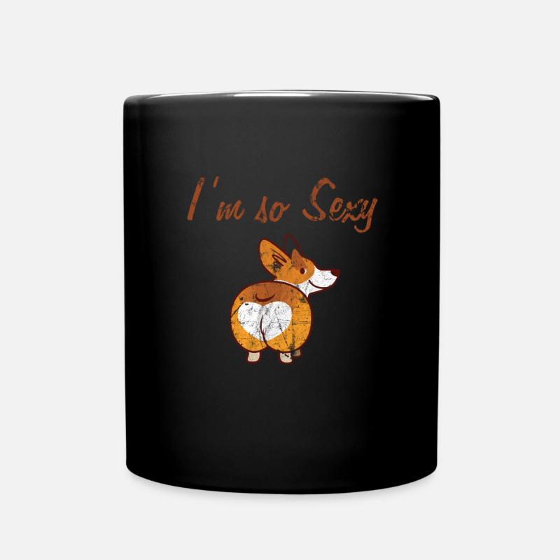 Hund - Tasse einfarbig - Schwarz