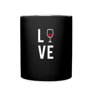 Alkohol - Tasse einfarbig - Schwarz - Vorne
