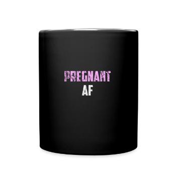 Schwangerschaft - Tasse einfarbig - Schwarz - Vorne