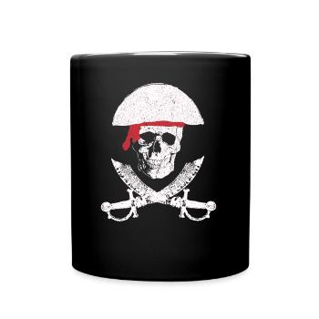 Pirat - Tasse einfarbig - Schwarz - Vorne