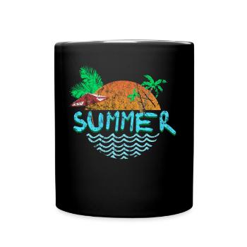 Strand - Tasse einfarbig - Schwarz - Vorne
